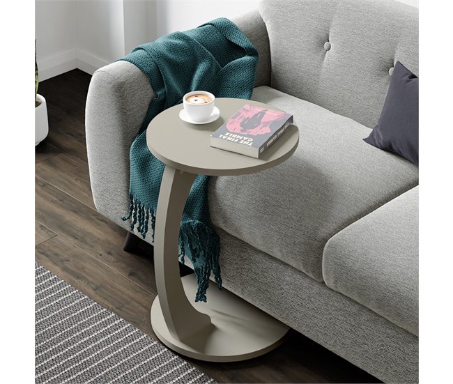 Mesa auxiliar Holeby con 4 ruedas 38x38 Arena