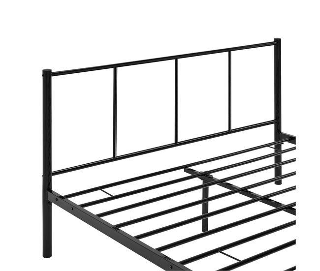 Cama matrimonio Laos con somier - metal Negro