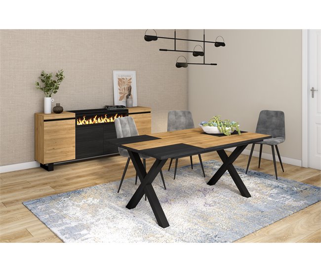 Mesa de Comedor Rústica U 167x90 Arena