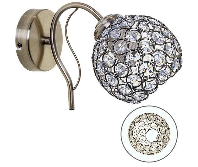 Aplique De Pared Metal Serie Balbina Dorado
