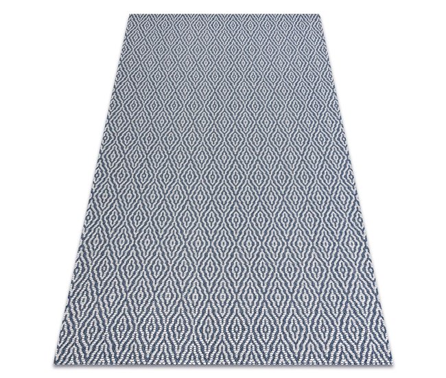 Alfombra CASA ECO sisal BOHO Diamantes 22084 75x150 Azul