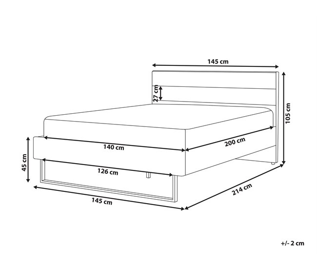 Beliani Cama con somier Terciopelo BELLOU 214x145 Verde