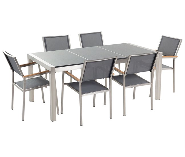 Beliani Conjunto de comedor GROSSETO Beige