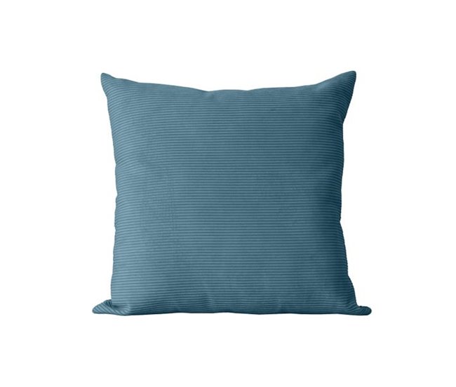 Cojín cuadrado de pana DUNE Azul