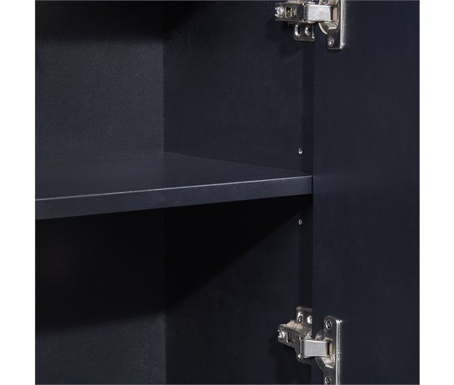 Aparador, 4 puertas, mueble comedor, comedor, sala, cocina 120 Negro
