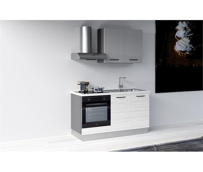 Cocina GILDA 2.0 Derecha Blanco/ Gris