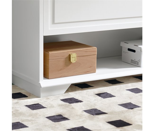 Zapatero con 2 Solapas,1 Puerta y 2 cajones FSR104-W SoBuy Blanco