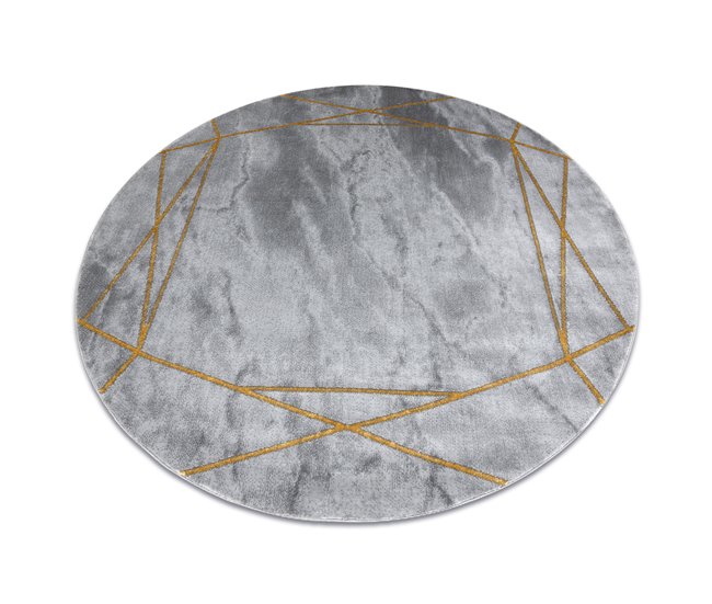 Alfombra EMERALD exclusivo 1022 circulo - glamour 120x120 Gris