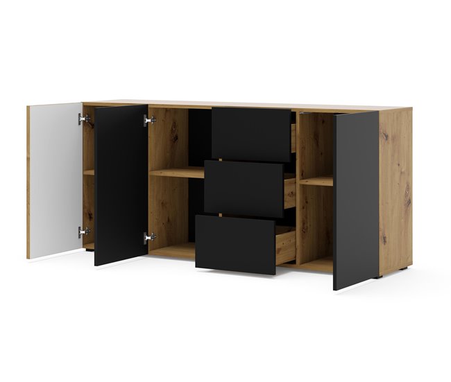 APARADOR AURIS 180 Negro/ Madera