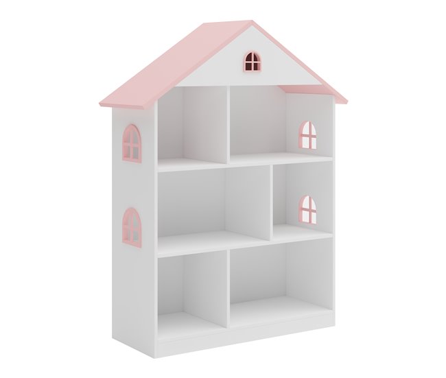 Estantería infantil Stange en forma de casa MDF Blanco