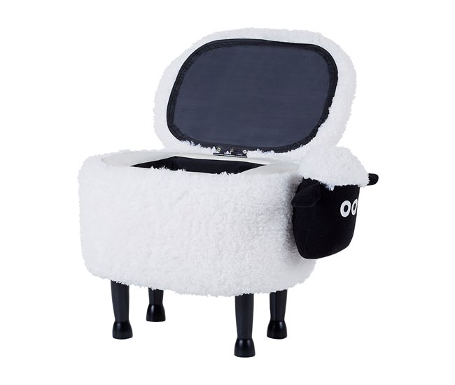 Beliani Puf animal SHEEP Blanco