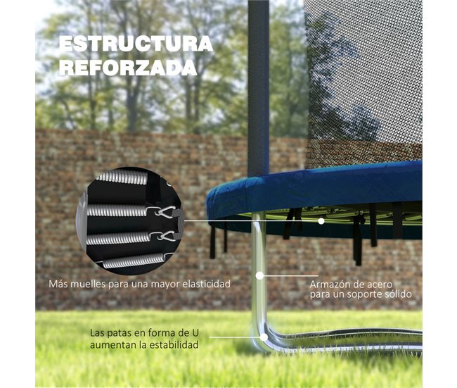 Cama Elástica Acero, PP SPORTNOW Azul