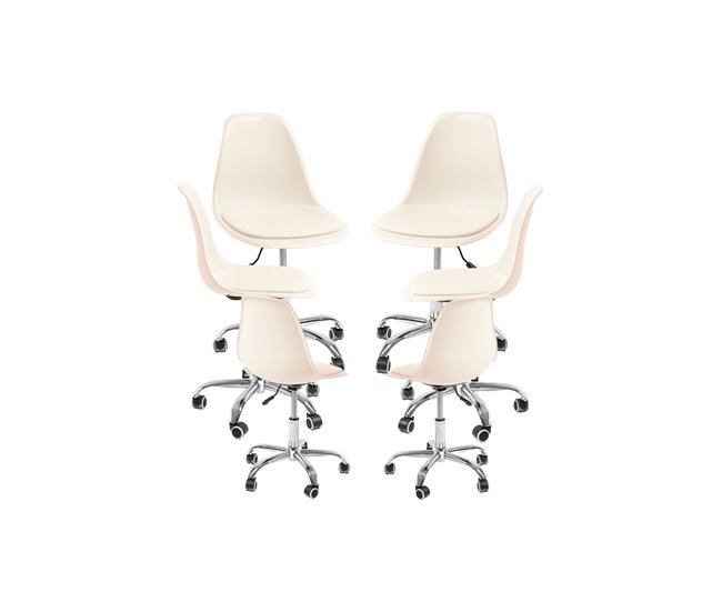 Pack 6 Sillas Dami Office Beige