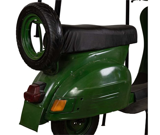 Barra botellero moto vespa de metal y madera Verde