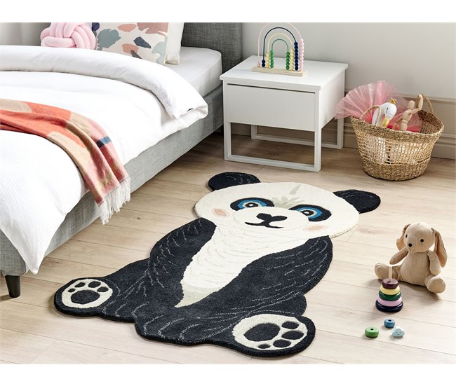 Beliani Alfombra para niños JINGJING Negro
