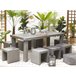 Beliani Conjunto de comedor TARANTO Gris