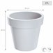2x Maceta de plastico Lofly Blanco