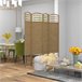 Biombo Bambú, Papel HOMCOM, hogar - decoración Marron