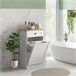 Armario de Baño MDF HOMCOM, hogar - baño Blanco