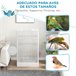 Jaula para Pájaros Acero, Madera de Abeto PawHut Blanco