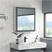 Armario con Espejo MDF, Vidrio kleankin, hogar - baño Blanco