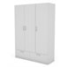 Armario OSLO puertas batientes y 2 cajones144x200cm blanco Blanco