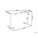 Beliani Escritorio ajustable DESTINES 160x109 Blanco/ Negro