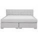 Beliani Cama continental Poliéster ADMIRAL 190x210 Gris Claro