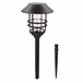 Aktive Set de 2 balizas LED solares luz cálida 6 lúmenes IP44 Negro