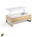 Mesa de Centro Rectangular - Modelo ROYAL Natural/ Blanco