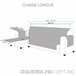 Vipalia Protector Cubre Sofá Chaise Longue Liso Modelo Chenilla Vison