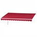 Toldo Manual Plegable Poliéster, Metal Outsunny 395x245 Rojo