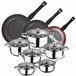 PACK DE 3 SARTENES  + BATERÍA DE COCINA DE 12PC Multicolor