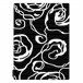 Alfombra HAMPTON rosa flores 120x170 Negro