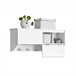 Perchero de pared con 2 Puertas y 5 Ganchos FHK24-W SoBuy Blanco