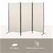 Biombo Metal, Poliéster HOMCOM, hogar - decoración Beige