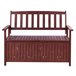 Beliani Banco Madera de acacia SOVANA Rojo