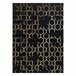 Alfombra GLOSS moderno 407C 86 elegante glamour art deco 120x170 Negro