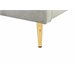 Beliani Cama con somier Terciopelo CHALEIX 168x212 Gris Claro