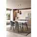 Set de 1 mesa y 4 sillas MINKA Blanco/ Gris