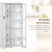 Alacena de Cocina Melamina de Madera HOMCOM, hogar - cocina Blanco