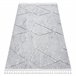Alfombra SEVILLA Z791C mosaico Franjas Bereber marroquí Shaggy 200x290 Gris