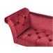 Beliani Chaise longue Terciopelo NANTILLY Rojo