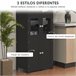 Alacena de Cocina MDF, Vidrio Templado HOMCOM, hogar - cocina Negro
