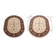 Alfombra de lana OMEGA oval ARIES flores 200x300 Marron