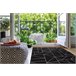 Alfombra de cuerda sisal FLOORLUX 20605 Triángulos 80x150 Negro