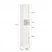 Armario Alto para baño 2 Puertas y 1 cajón FRG236-W SoBuy Blanco