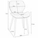 2x Silla tapizada capitoné de terciopelo SJ.17 Gris