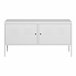 Mueble de salón Pyhtää con 2 puertas acero 118 Mueble de salón Pyhtää con 2 puertas acero 118 Blanco