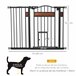 Barrera de Seguridad de Perros Acero y Plástico PawHut Negro
